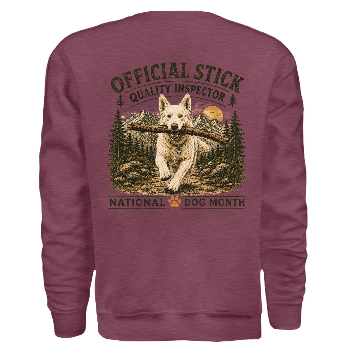 Heather Dark Maroon - G180 - BACK