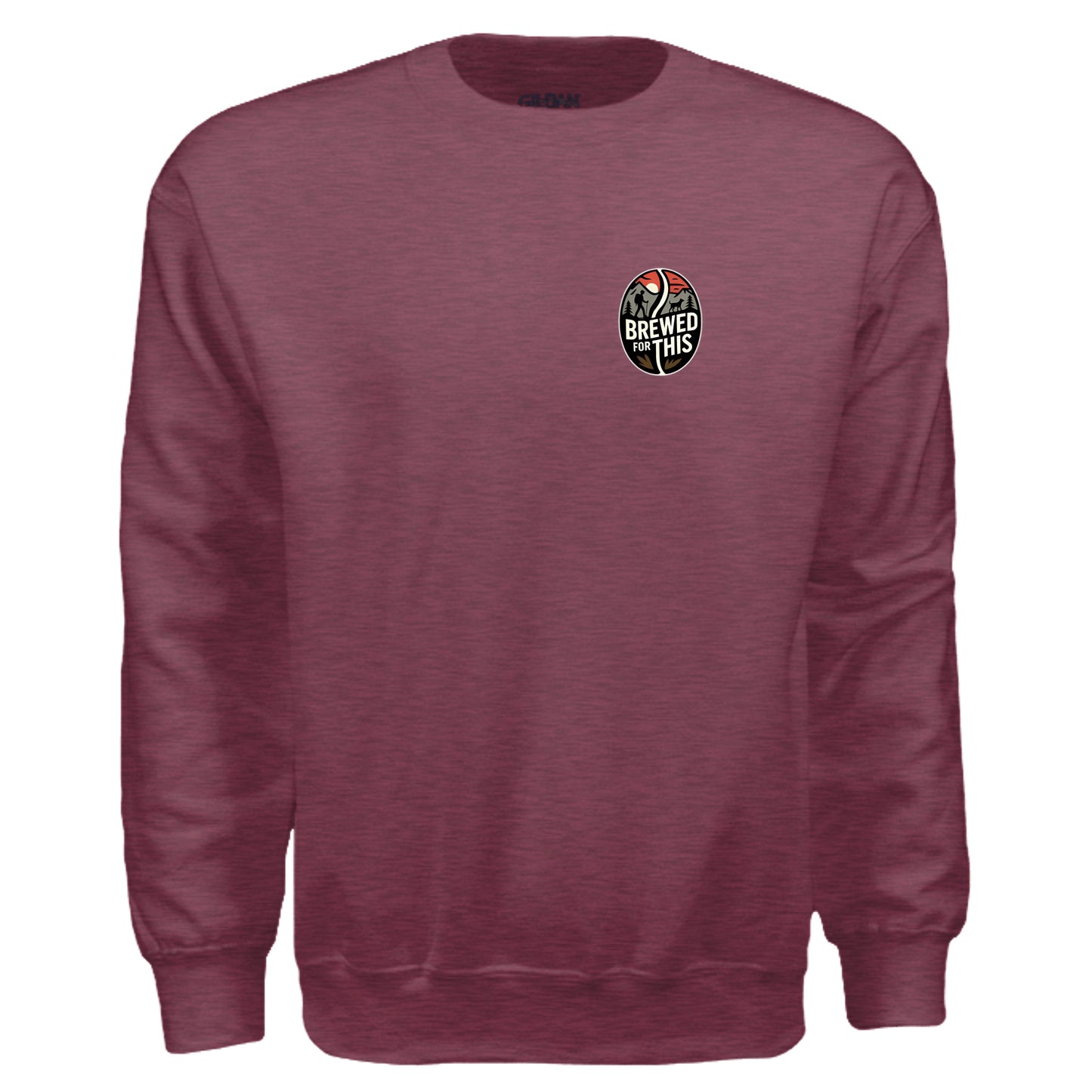 Heather Dark Maroon - G180 - FRONT