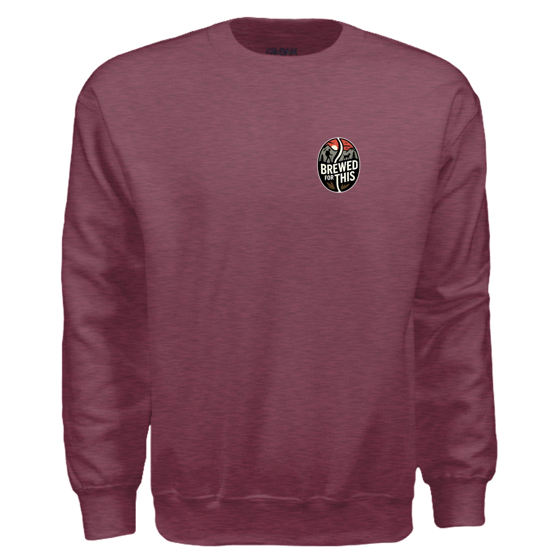 Heather Dark Maroon - G180 - FRONT