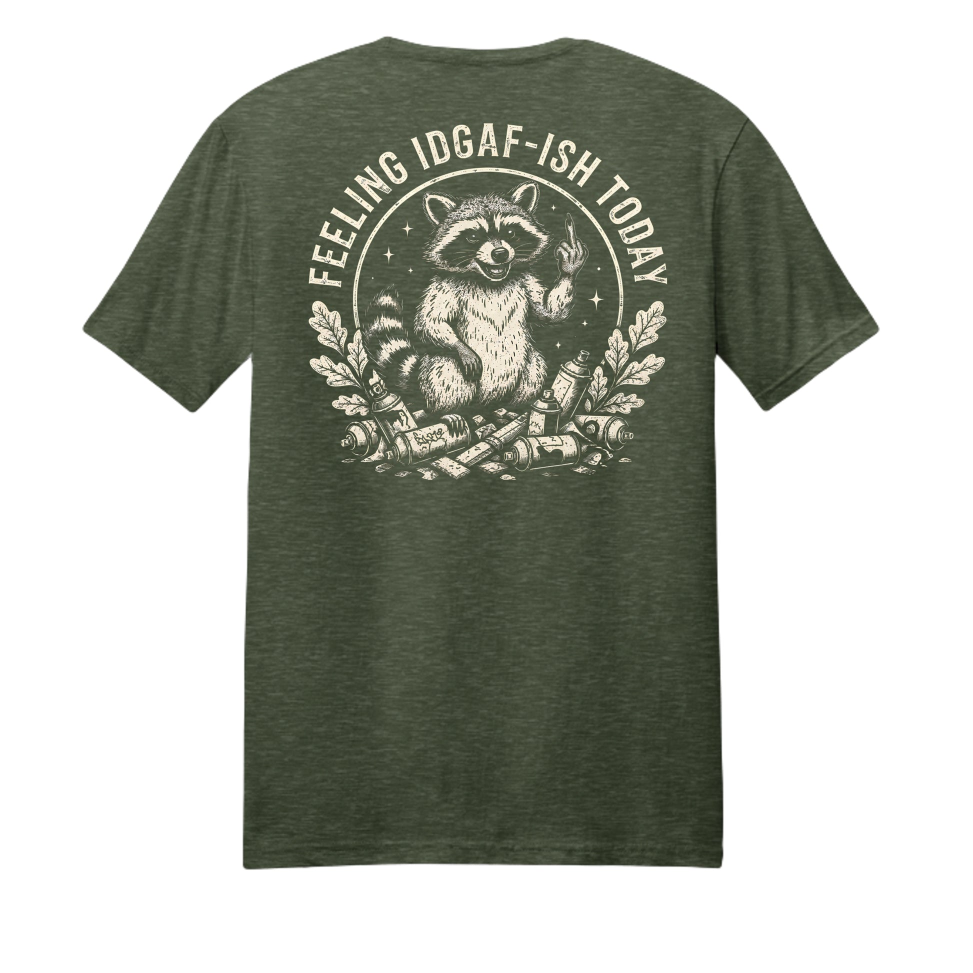 Heathered Forest Green - DM108 - BACK