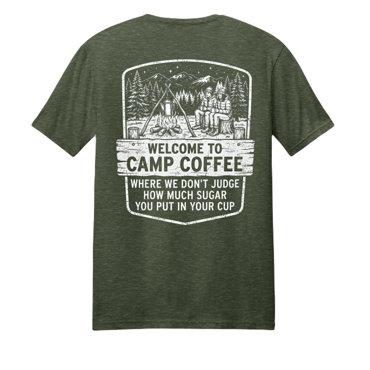 Heathered Forest Green - DM108 - BACK