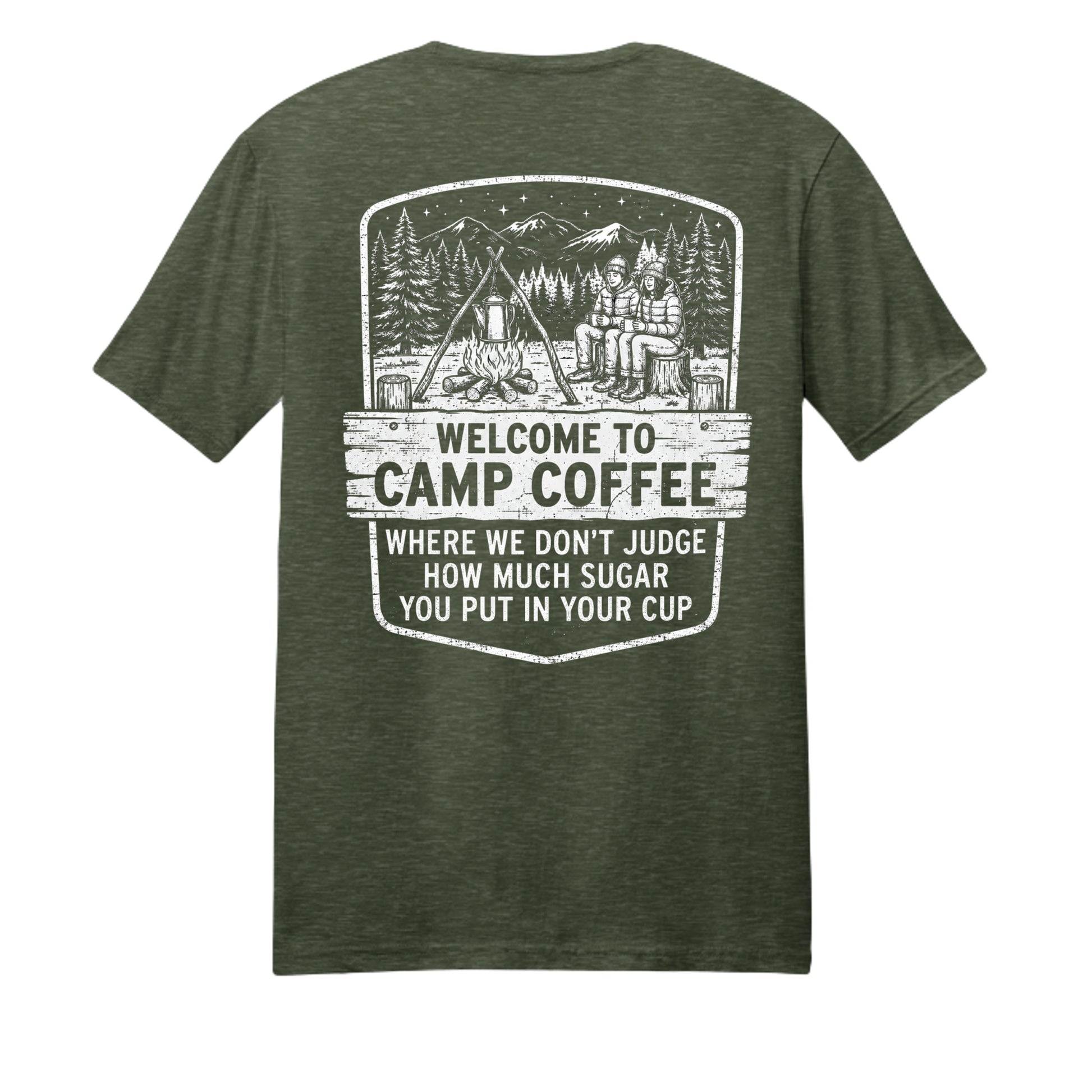 Heathered Forest Green - DM108 - BACK