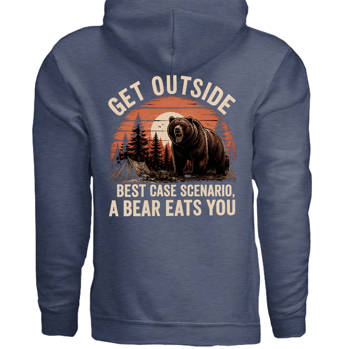 Heather Sport Dark Navy - G185 - BACK