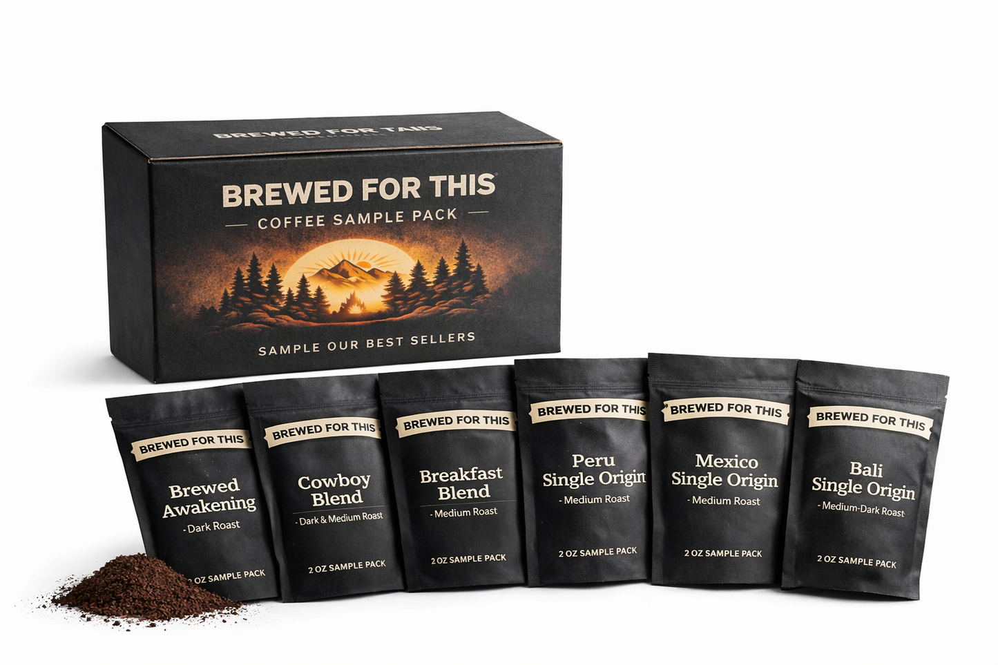 Best Sellers Sample Pack: 6Bean, Cowboy, Breakfast, Peru, Mexico, Bali